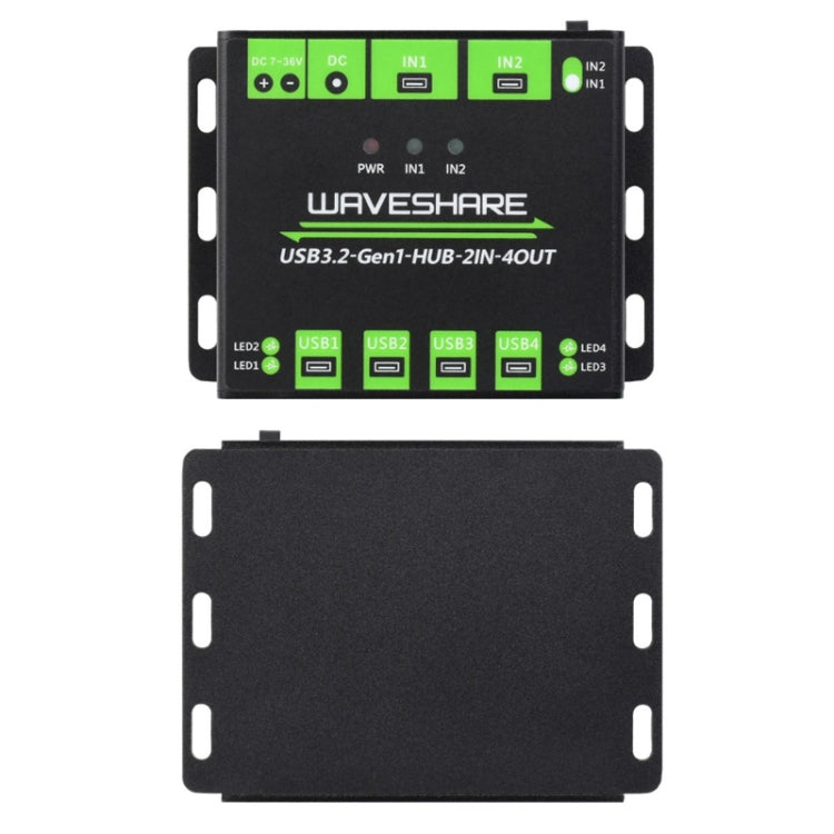 Waveshare 23929 USB HUB，擴展4xUSB 3.2接口，可切換雙主機，多重保護