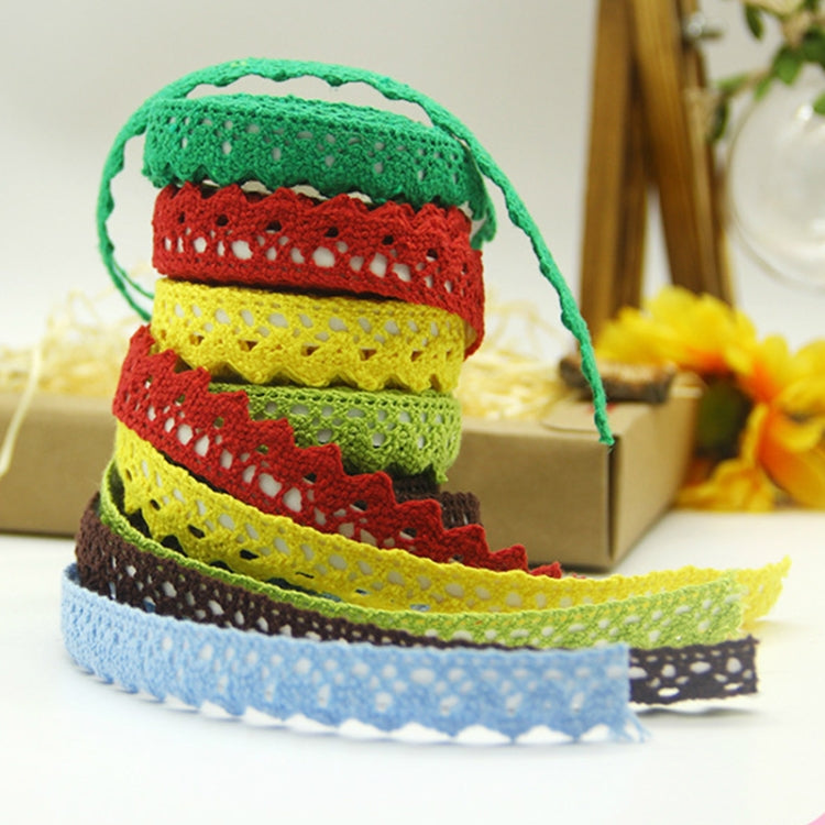 5卷一賣 棉布蕾絲面料白色鈎針編織花邊卷絲帶針織膠帶貼紙工藝裝飾文具用品