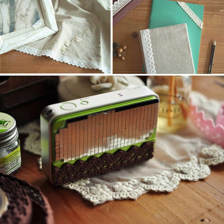 5卷一賣 棉布蕾絲面料白色鈎針編織花邊卷絲帶針織膠帶貼紙工藝裝飾文具用品