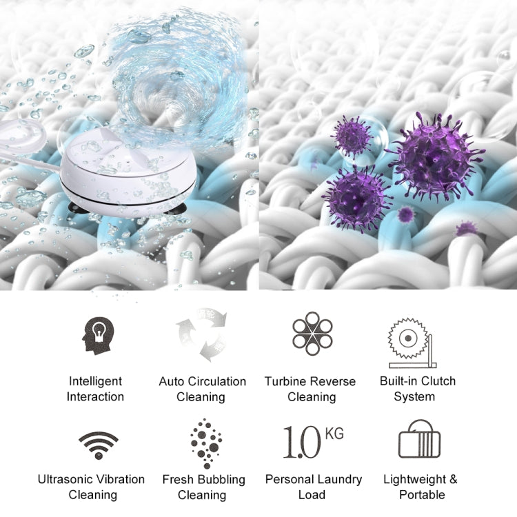 便攜式迷你洗衣機超聲波渦輪帶USB線方便旅行