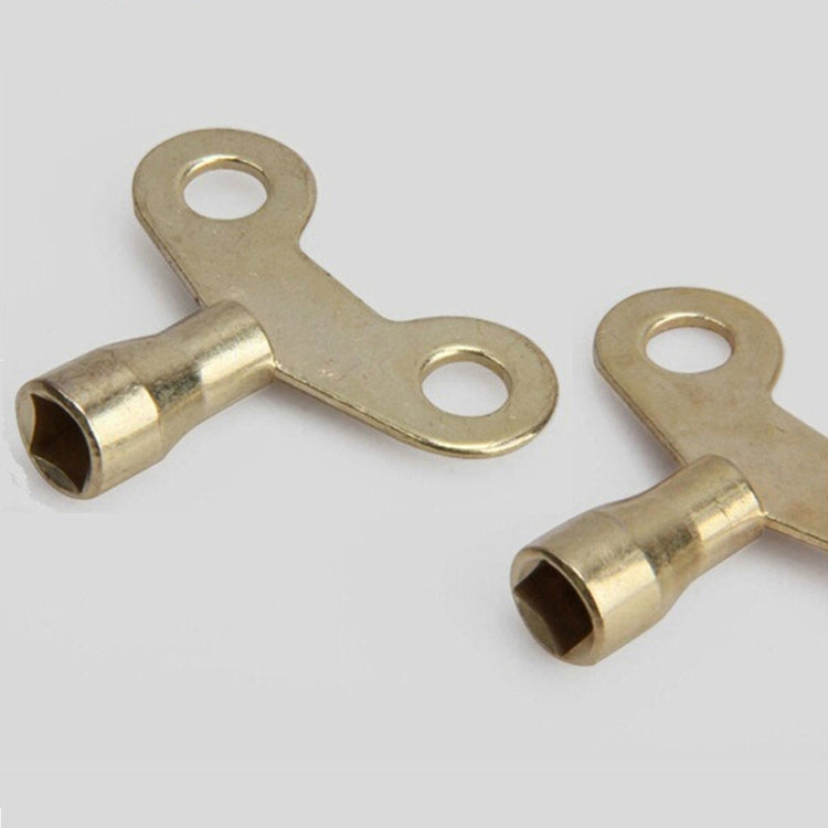 5件一賣 水龍頭鑰匙 實心黃銅鎖散熱器水暖排水方孔插座開關鑰匙