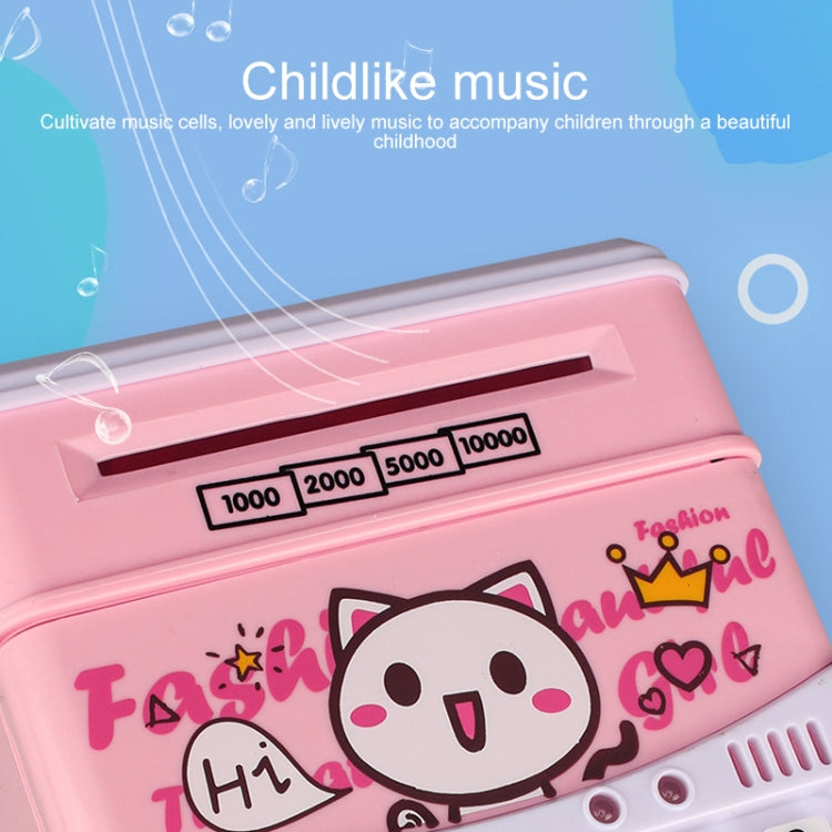 仿真卡通ATM密碼保險箱自動卷錢機 帶音樂硬幣存錢罐