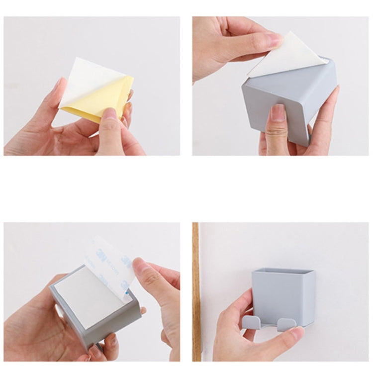 壁掛式收納盒遙控器空調收納盒手機插頭支架