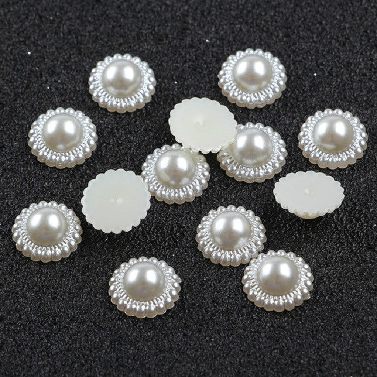 1包賣 太陽花仿珍珠貼片DIY手機髮飾環保貼片