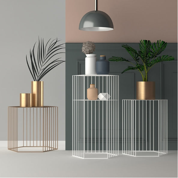 時尚簡約現代咖啡桌創意客廳桌花架