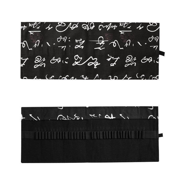 書法可愛帆布筆簾學校鉛筆盒學生鋼筆筆袋文具袋用品