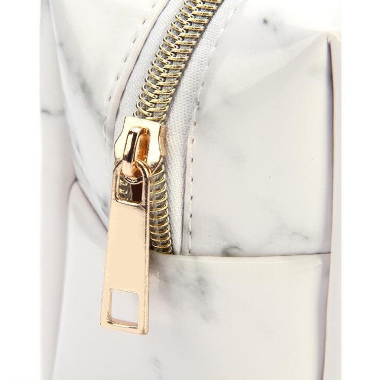 可愛大理石紋鉛筆盒大容量PU皮革化妝包筆袋學校辦公用品