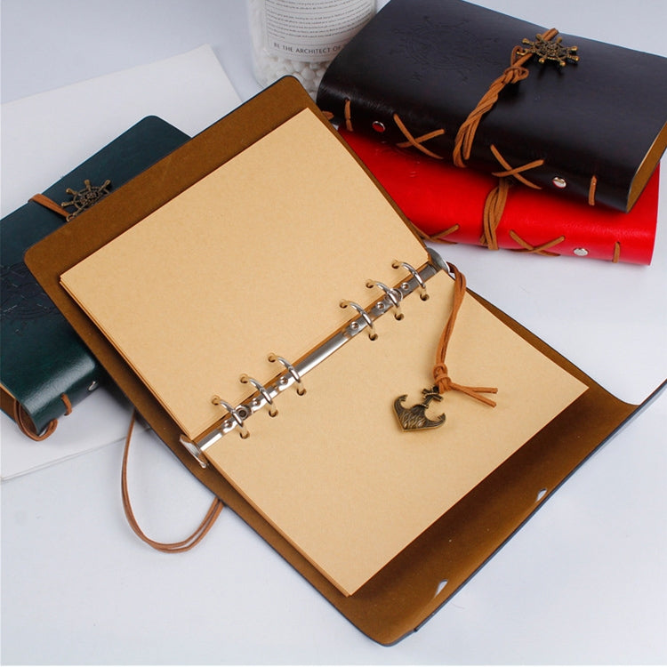 P697 創意海盜錨文具記事本辦公用品學校可愛復古螺旋筆記本日記本