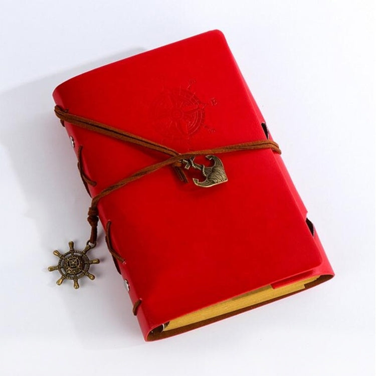 P697 創意海盜錨文具記事本辦公用品學校可愛復古螺旋筆記本日記本