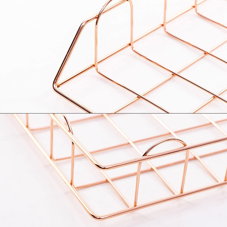 摺疊鐵藝信雜誌報紙文件架存儲支架文件托盤辦公桌收納用品