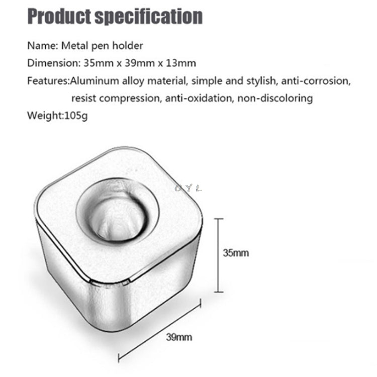 創意金屬鉛筆筆筒單槽筆收納盒辦公筆座