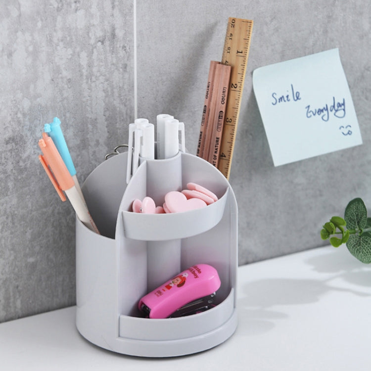 2件一賣 多功能旋轉塑料禮品筆筒 辦公收納盒