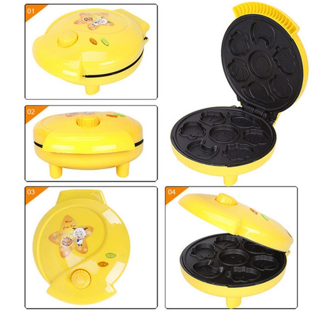 家用蛋糕機迷你兒童麵包機雙面加熱烘焙機 英規