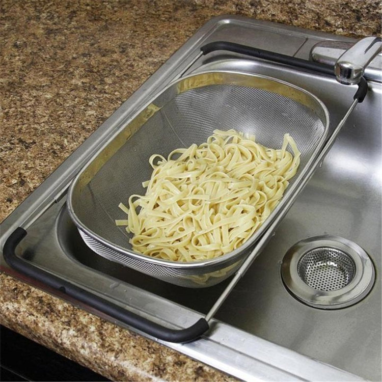 Stainless Steel Foldingf Filter Kitchen Tools Drainage Household Retractable Vegetable Fruit Basket