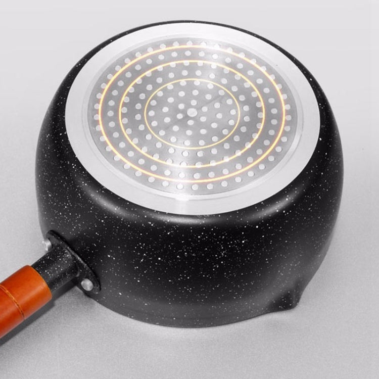 日式平鍋麥飯石不粘鍋 迷你木柄小奶鍋家用鍋具