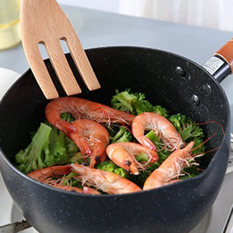 日式平鍋麥飯石不粘鍋 迷你木柄小奶鍋家用鍋具