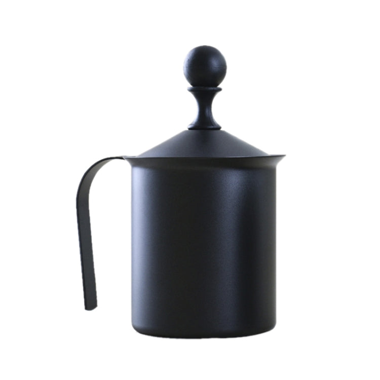 不銹鋼雙網手動咖啡牛奶泡沫泵發泡杯打奶器起泡器