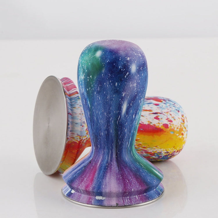 58毫米彩色硅膠磨砂手柄 咖啡錘304不銹鋼咖啡壓粉器配件