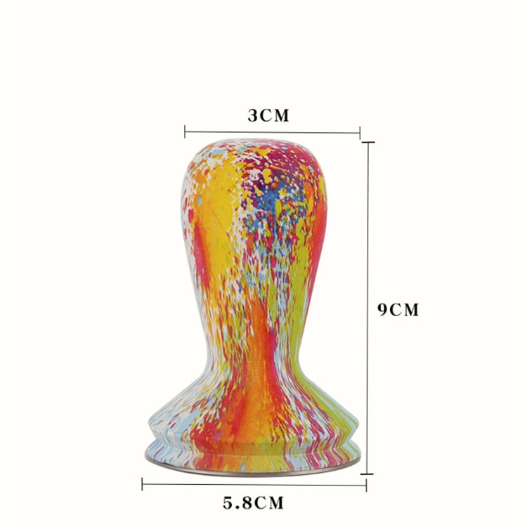 58毫米彩色硅膠磨砂手柄 咖啡錘304不銹鋼咖啡壓粉器配件