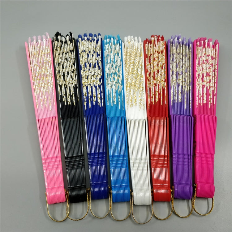 西班牙塑料摺疊扇 孔雀花邊扇女士燙金扇子