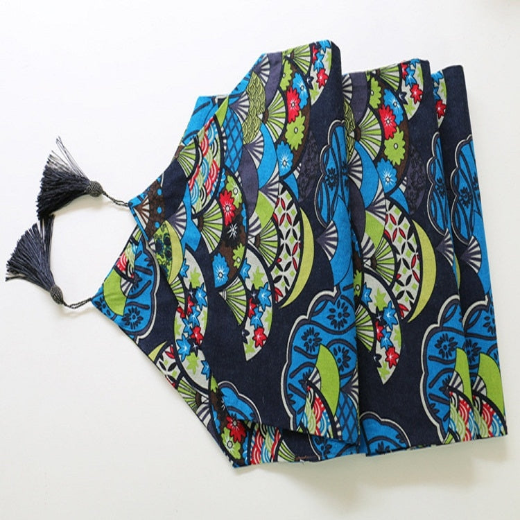 民族風棉麻桌旗印花雙層餐桌桌墊