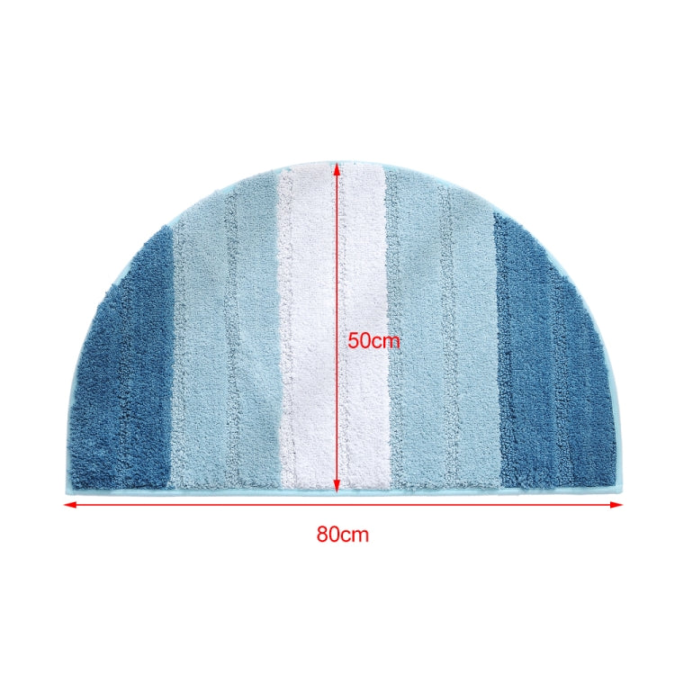 防滑超細纖維半橢圓廚房餐廳地墊 條紋圖案