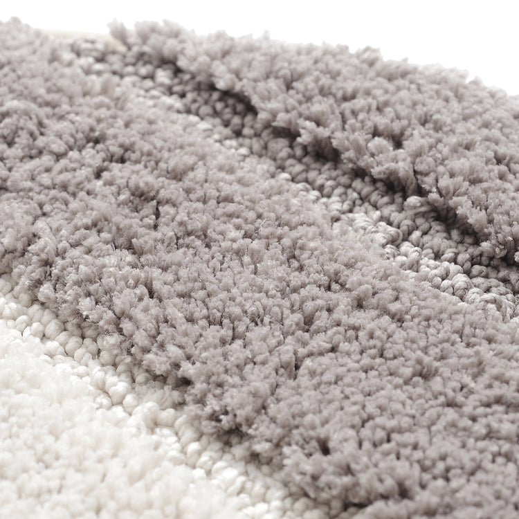 防滑超細纖維半橢圓廚房餐廳地墊 條紋圖案