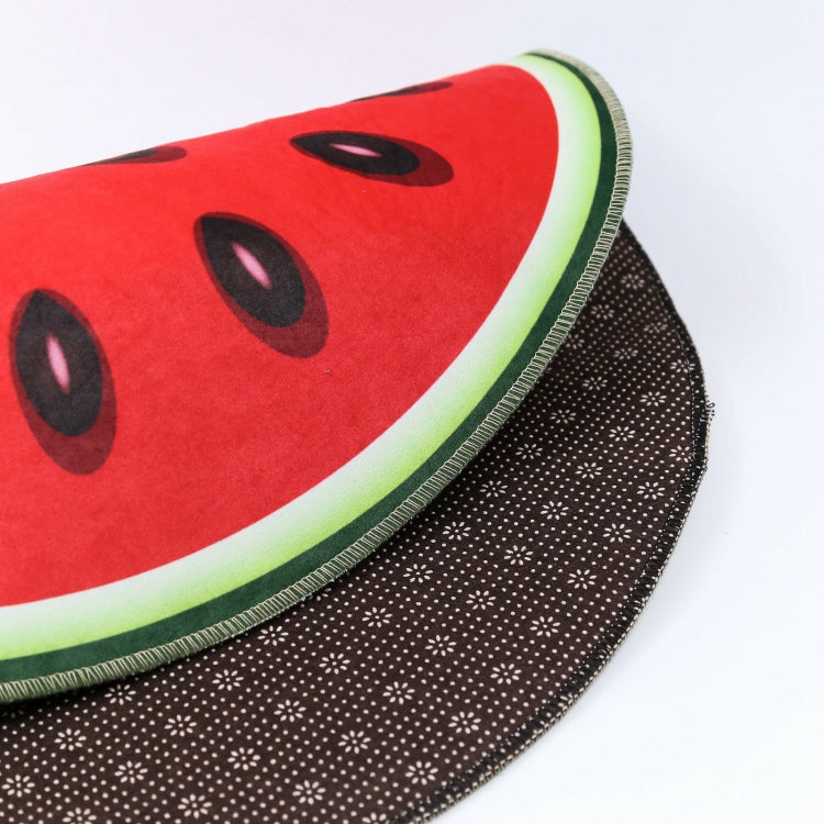 水果圖案地毯圓形天鵝絨防滑卧室地墊