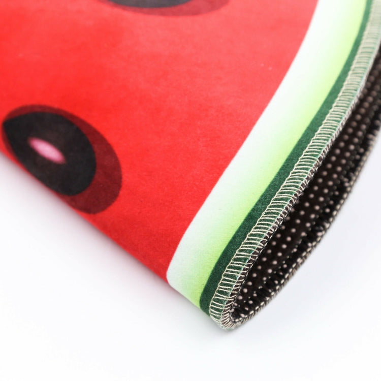 水果圖案地毯圓形天鵝絨防滑卧室地墊