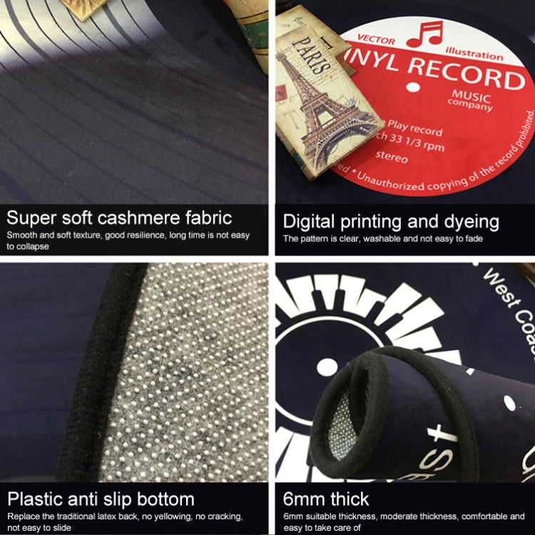 創意復古3D DVR唱片地毯圓形CD地墊家居裝飾客廳兒童卧室裝飾毯