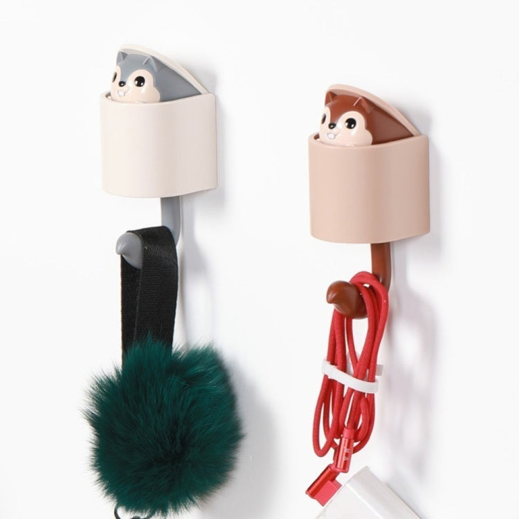 松鼠創意掛鈎強力粘膠掛壁