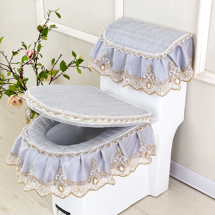 三件套 通用防塵罩布藝拉鏈馬桶墊坐墊