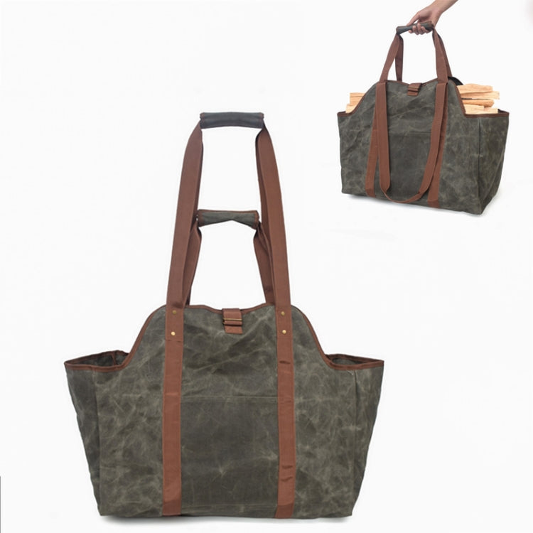 單肩手提兩用防水過蠟帆布雙提手耐磨伐木包