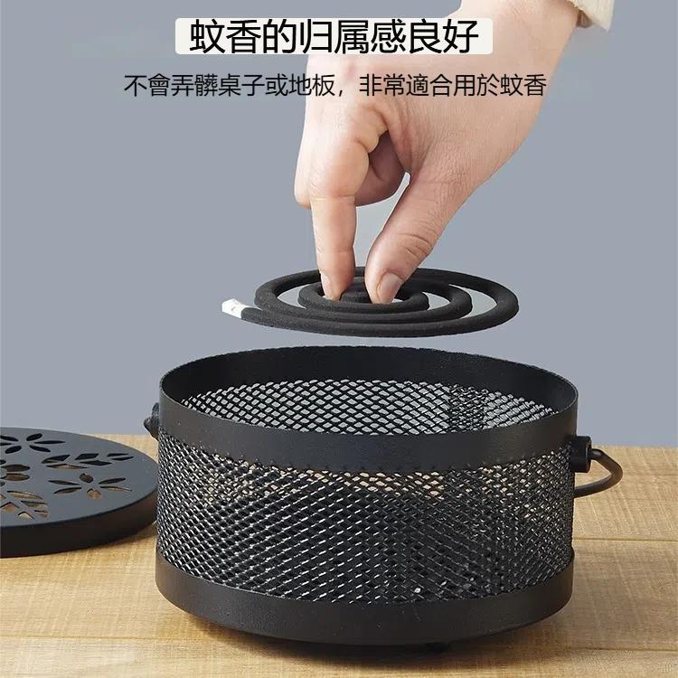 戶外便攜式多功能鏤空防火帶蓋蚊香盒