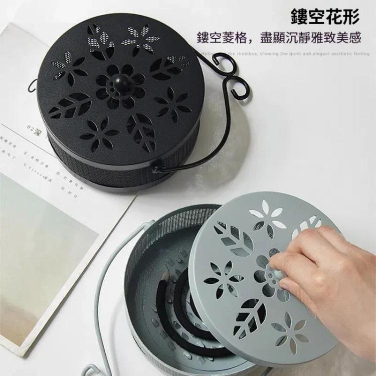 戶外便攜式多功能鏤空防火帶蓋蚊香盒