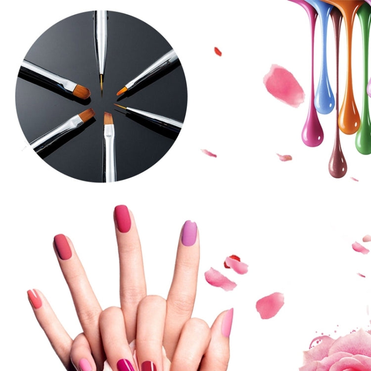 美甲筆刷彩繪畫花雕花筆拉線筆光療凝膠筆平頭排筆指甲筆