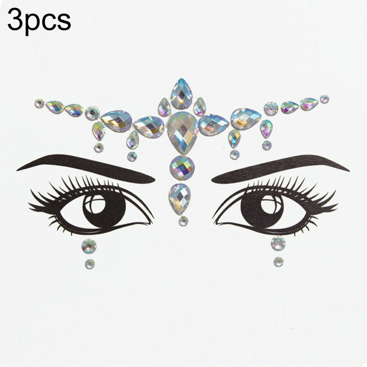 三個一賣 前額環保化妝舞會彩妝亞克力臉貼