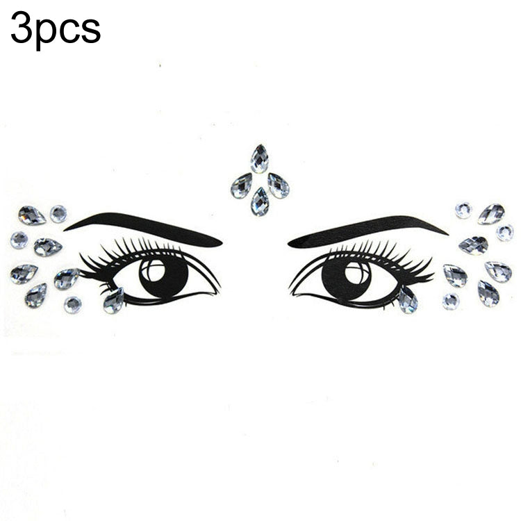 三個一賣 前額環保化妝舞會彩妝亞克力臉貼