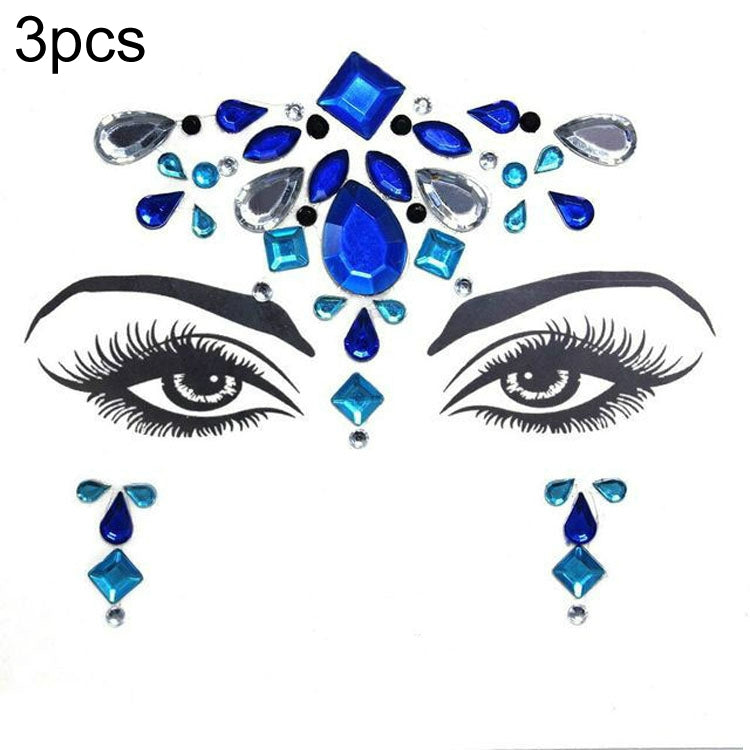 三個一賣 前額環保化妝舞會彩妝亞克力臉貼