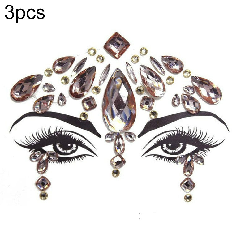 三個一賣 前額環保化妝舞會彩妝亞克力臉貼