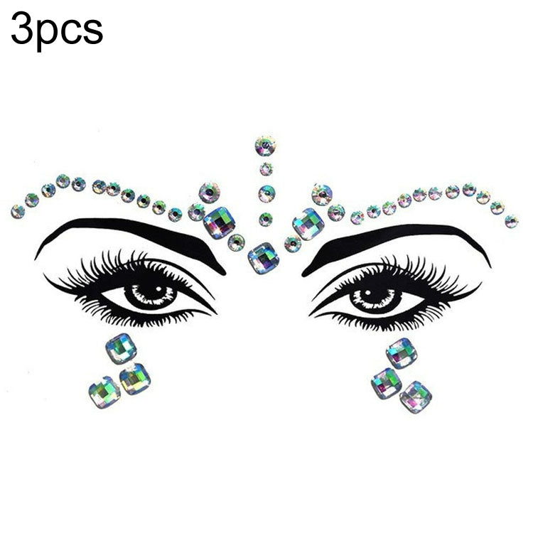 三個一賣 前額環保化妝舞會彩妝亞克力臉貼