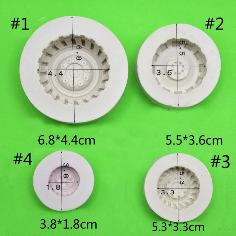 2件一賣 DIY輪胎形狀糖工藝蛋糕硅膠模具 軟糖烘焙裝飾工具 隨機顏色