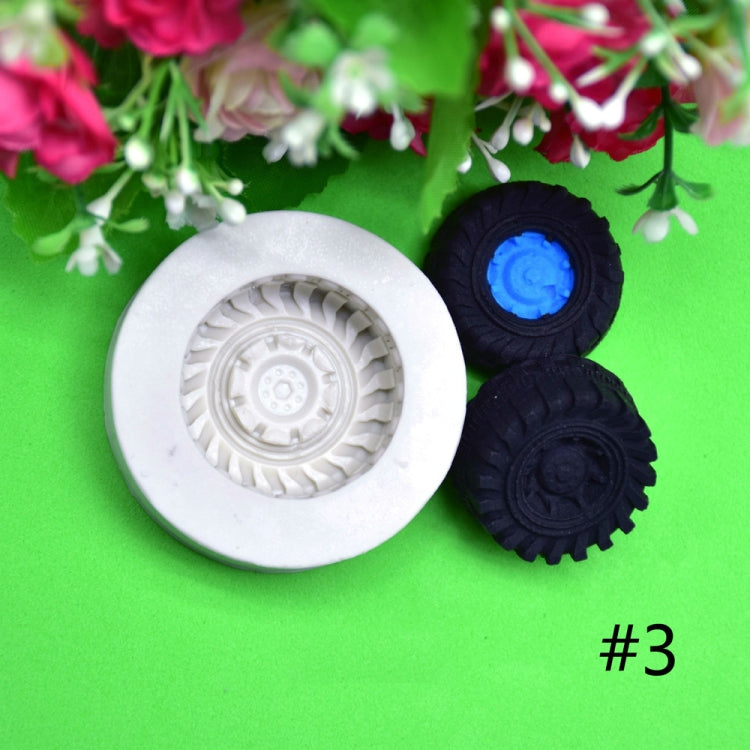 2件一賣 DIY輪胎形狀糖工藝蛋糕硅膠模具 軟糖烘焙裝飾工具 隨機顏色