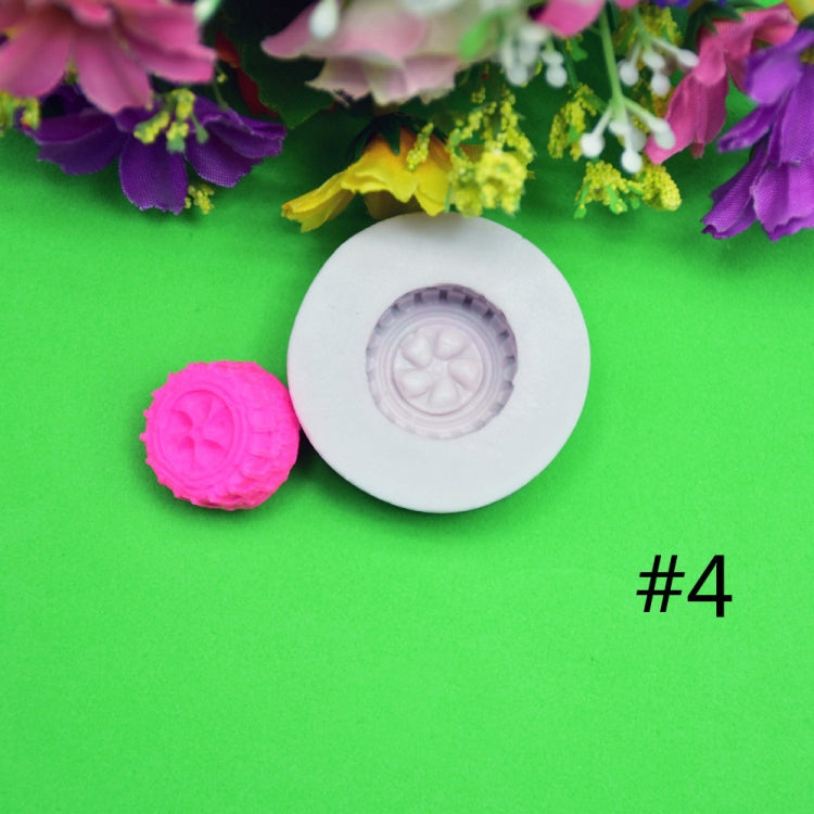 2件一賣 DIY輪胎形狀糖工藝蛋糕硅膠模具 軟糖烘焙裝飾工具 隨機顏色