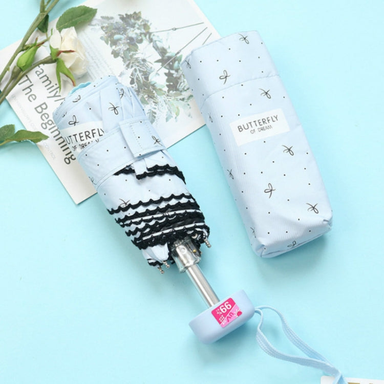 迷你口袋五折傘防紫外線晴黑膠雨傘