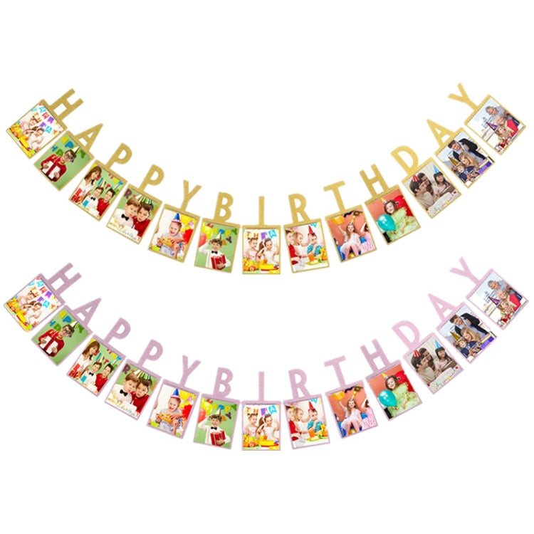 寶寶一周歲12個月 生日拉旗 照片牆標語旗幟月份照片夾拉花