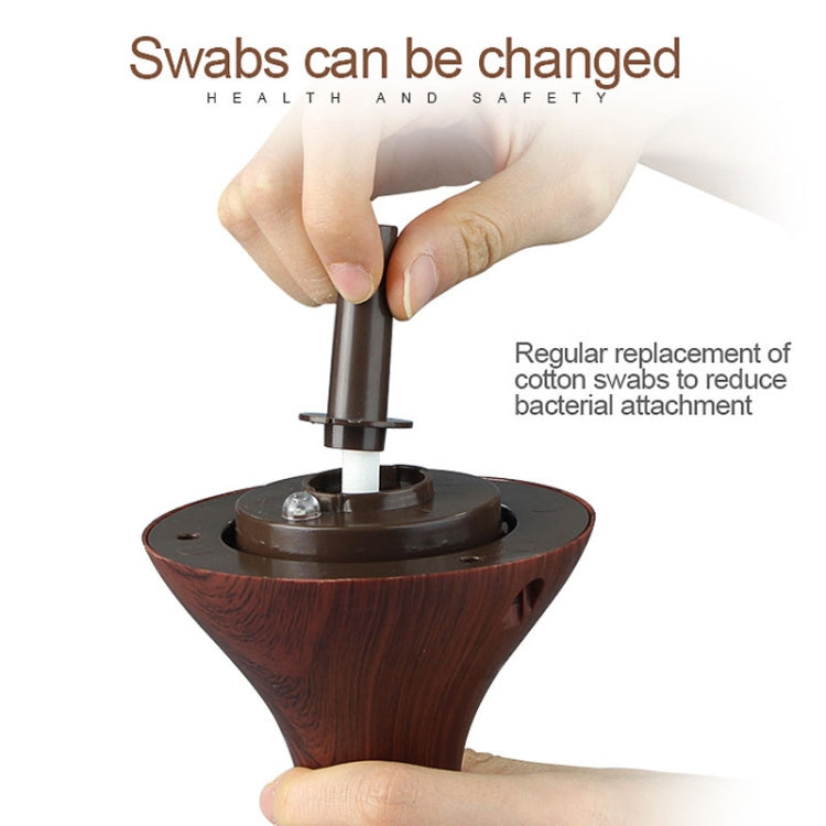 300ml USB電動香薰空氣擴散器木質超聲波空氣加濕器精油香薰冷霧器