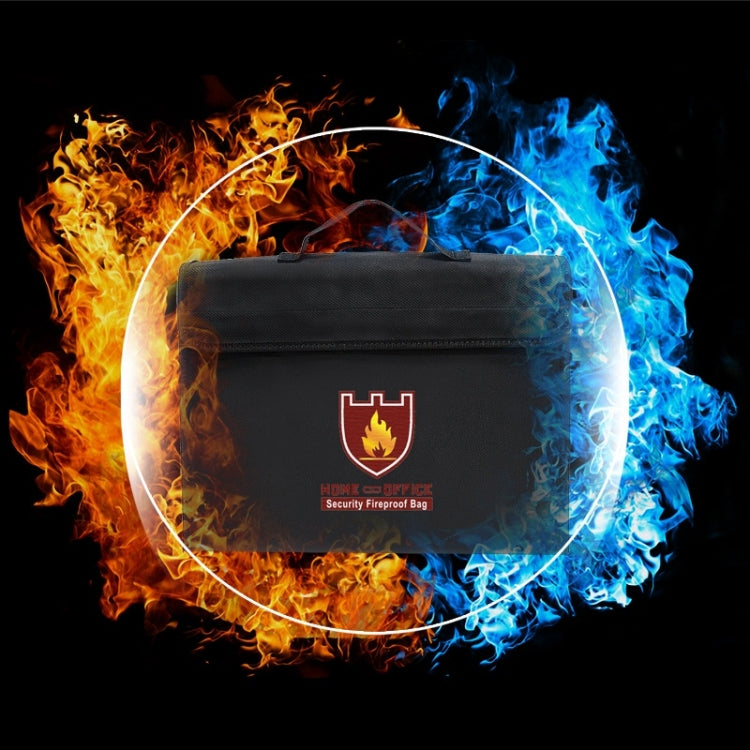 辦公玻璃纖維布料文件便攜式防火防水安全袋手提文件夾