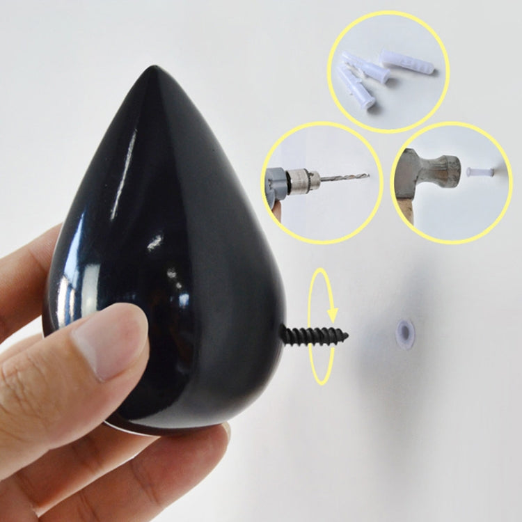 創意水滴掛鈎家居裝飾樹脂壁飾3D掛鈎單鈎壁掛衣架