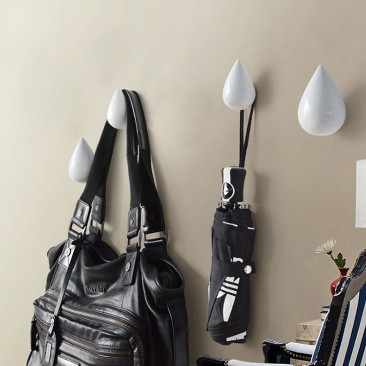 創意水滴掛鈎家居裝飾樹脂壁飾3D掛鈎單鈎壁掛衣架